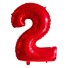 Balon urodzinowy czerwony z cyfrą 40 cm 2