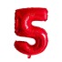 Balon urodzinowy czerwony z cyfrą 40 cm 5