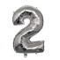 Balon urodzinowy srebrny z cyfrą 100 cm 2