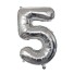 Balon urodzinowy srebrny z cyfrą 100 cm 5