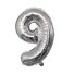 Balon urodzinowy srebrny z cyfrą 100 cm 9