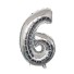 Balon urodzinowy srebrny z cyfrą 40 cm 6
