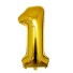 Balon urodzinowy złoty z cyfrą 100 cm 1