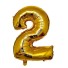 Balon urodzinowy złoty z cyfrą 100 cm 2