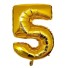 Balon urodzinowy złoty z cyfrą 100 cm 5