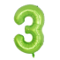 Balon ziua de nastere cu numar verde 101,5 cm 3