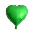Balónek ve tvaru srdce zelená