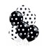 Balóniky s bodkami - 10 kusov čierno-biela