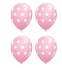 Balóniky s bodkami - 10 kusov svetlo ružová