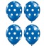 Balónky s puntíky - 10 kusů tmavě modrá