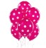 Balónky s puntíky - 10 kusů tmavě růžová