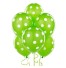 Balónky s puntíky - 10 kusů zelená