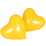 Balónky ve tvaru srdíčka 10 ks žlutá