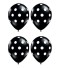 Balony w kropki - 10 sztuk czarny