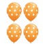 Balony w kropki - 10 sztuk pomarańczowy