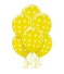 Balony w kropki - 10 sztuk żółty