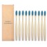 Bambusová zubná kefka 10 ks modrá