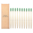 Bambusový zubní kartáček 10 ks zelená