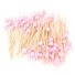 Bambusz fogpiszkáló szívvel 100 db rózsaszín
