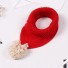 Batic de iarna din lana pentru copii cu pompon J2486 roșu