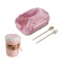 Bento-Box und Besteckset 4-tlg rosa