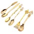 Besteckset mit Ornamenten 6-tlg golden