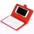 Bezdrátová bluetooth klávesnice pro smartphone červená