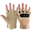 Bezprsté vojenské rukavice Taktické outdoorové rukavice bez prstů Armádní bezprsté rukavice khaki