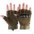 Bezprsté vojenské rukavice Taktické outdoorové rukavice bez prstů Armádní bezprsté rukavice zelená
