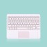 Bezprzewodowa mini klawiatura z touchpadem K399 różowy