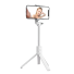 Bezprzewodowy mini statyw z kijem do selfie biały