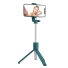 Bezprzewodowy mini statyw z kijem do selfie ciemnozielony