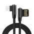 Biegbares Datenkabel USB auf Lightning / Micro USB schwarz