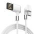 Biegbares USB-auf-Micro-USB-/USB-C-Kabel weiß