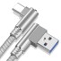 Biegbares USB-/USB-C-Kabel K534 silbern