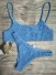 Bikin tricotat pentru femei stil brazilian J3266 albastru