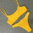 Bikin tricotat pentru femei stil brazilian J3266 galben