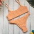Bikin tricotat pentru femei stil brazilian J3266 portocaliu deschis