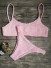 Bikin tricotat pentru femei stil brazilian J3266 roz