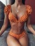 Bikini de damă cu buline P675 portocale