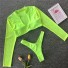 Bikini de damă cu mâneci lungi P623 verde neon