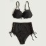 Bikini de damă cu șiret P620 negru