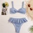 Bikini de damă P568 albastru deschis