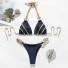 Bikini de damă P654 albastru inchis