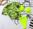 Bikini pentru femei și top crop P385 verde neon