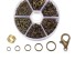 Bižuterní spojovací kroužky sada 1040 ks bronzová