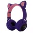 Bluetooth sluchátka s ušima fialová