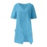 Bluză asimetrică pentru femei albastru
