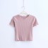 Bluză crop pentru femei roz