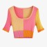 Bluză decupată colorată pentru femei roz
